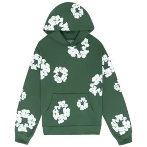 Demin Tears Cotton Wreath Hoodie Green image 0