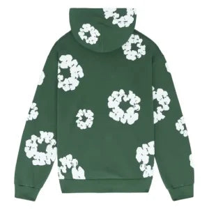 Demin Tears Cotton Wreath Hoodie Green image 1
